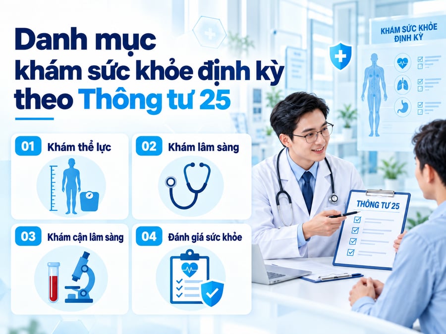 Danh mục khám sức khỏe theo Thông tư 25